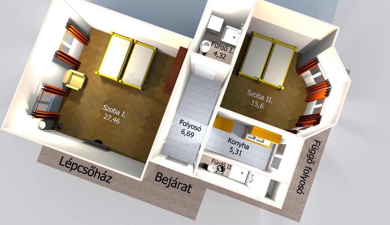 Dozsa Apartman Сегед Экстерьер фото
